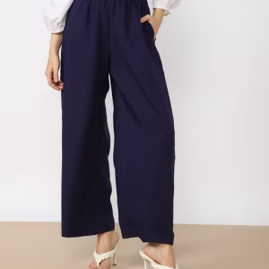High Rise Ankle Length Wide Leg Palazzo